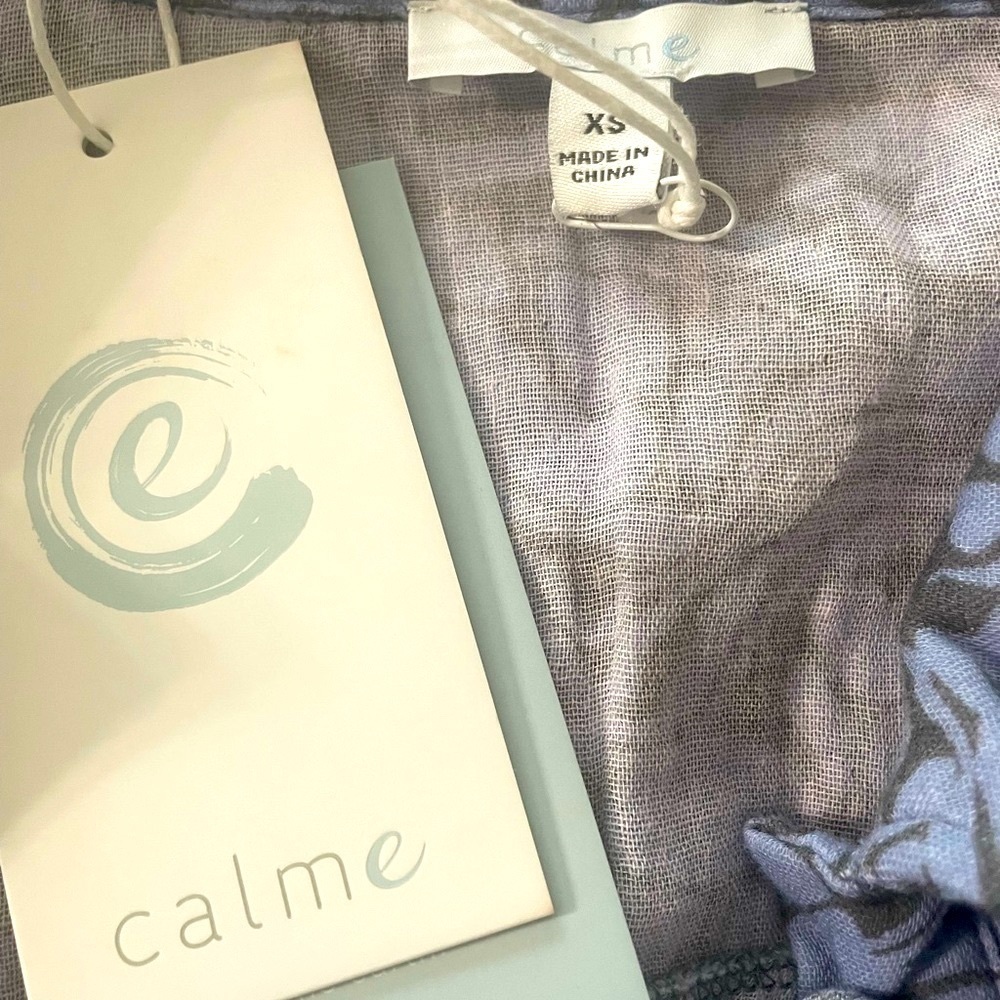 JOHNNY Was Calme Double Pocket Shacket in Multi Blue - Picture 3 of 8